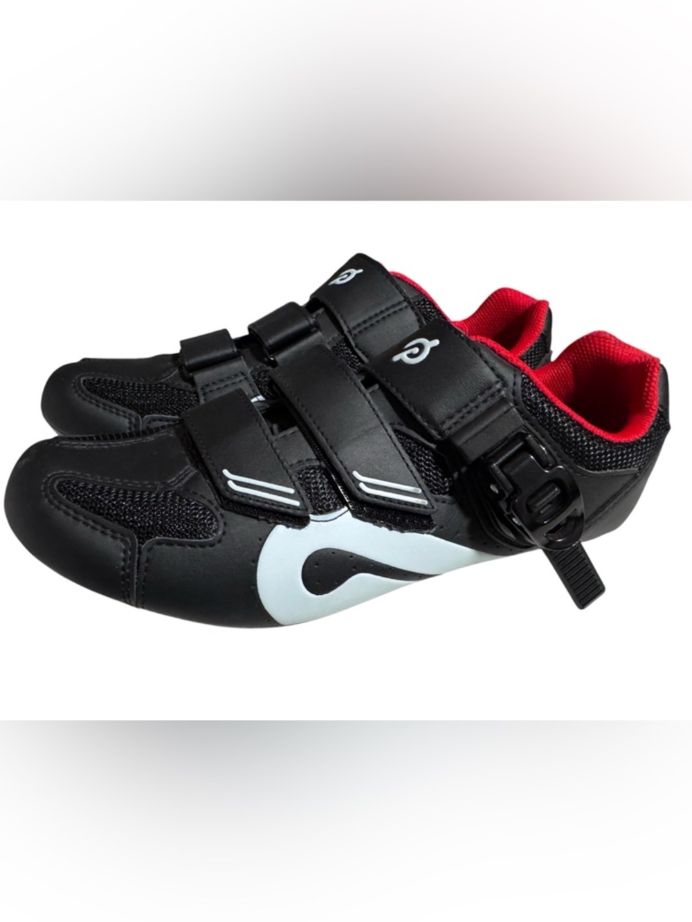 Peloton Black Cycling Shoes with Red Interior EUC - EUR 41 / US 10